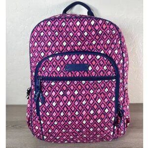 Vera Bradley Katalina Pink Diamonds Campus Backpack